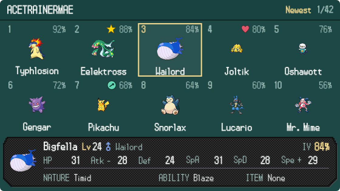 The Visual Overhaul. Almost every screen in the game is new! — Pick any Pokémon on the page and read it without leaving.