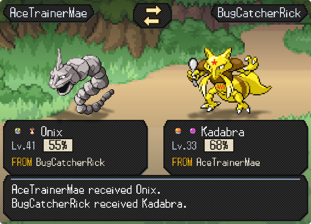 The Visual Overhaul. Almost every screen in the game is new! — A finished trade, as everyone sees it.