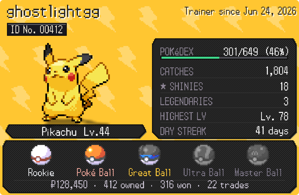 The Visual Overhaul. Almost every screen in the game is new!: The Trainer Card.
